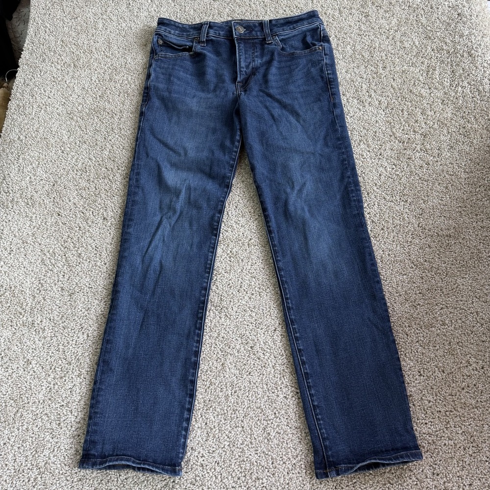Express Slim Straight Jeans Mens 28x30 Med Wash Blue Denim Stretch Casual